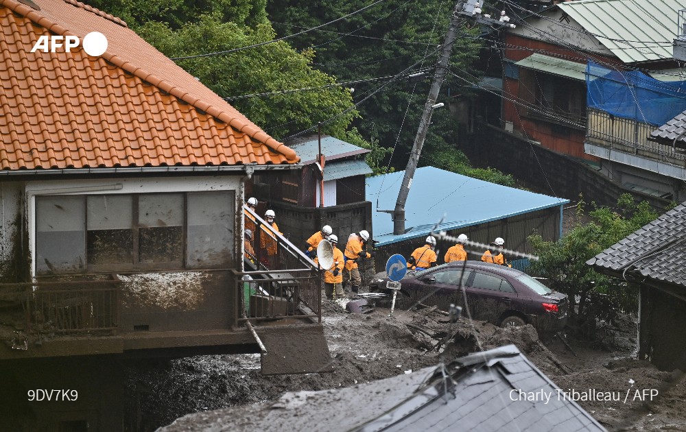 At least two killed and 20 missing after a landslide hit Atami, Japan